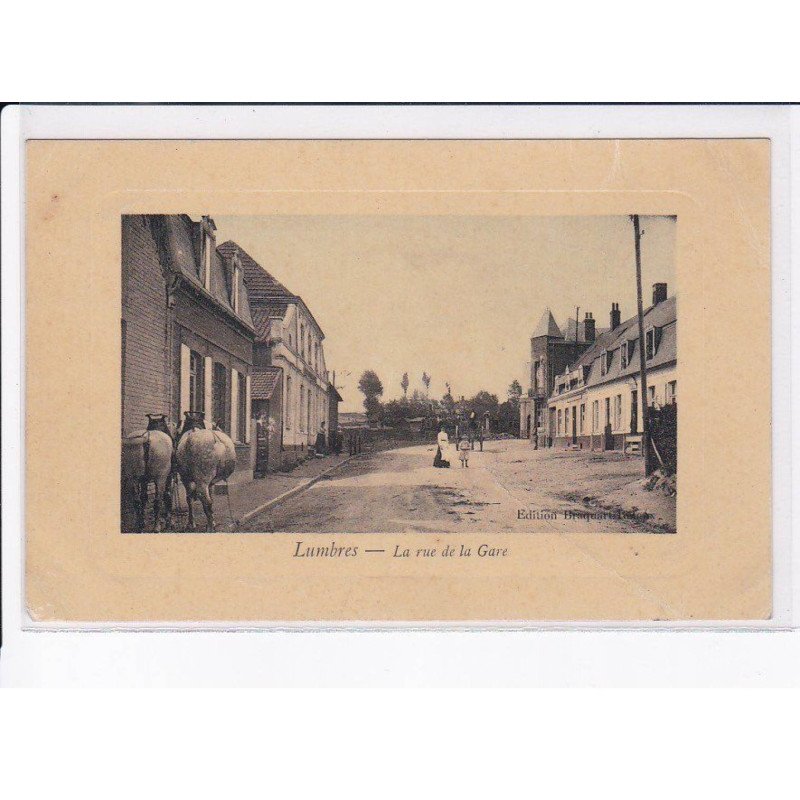 LUMBRES: la rue de la gare - état