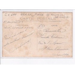 BERCK-PLAGE: concours de sable, aviateu(?) - état