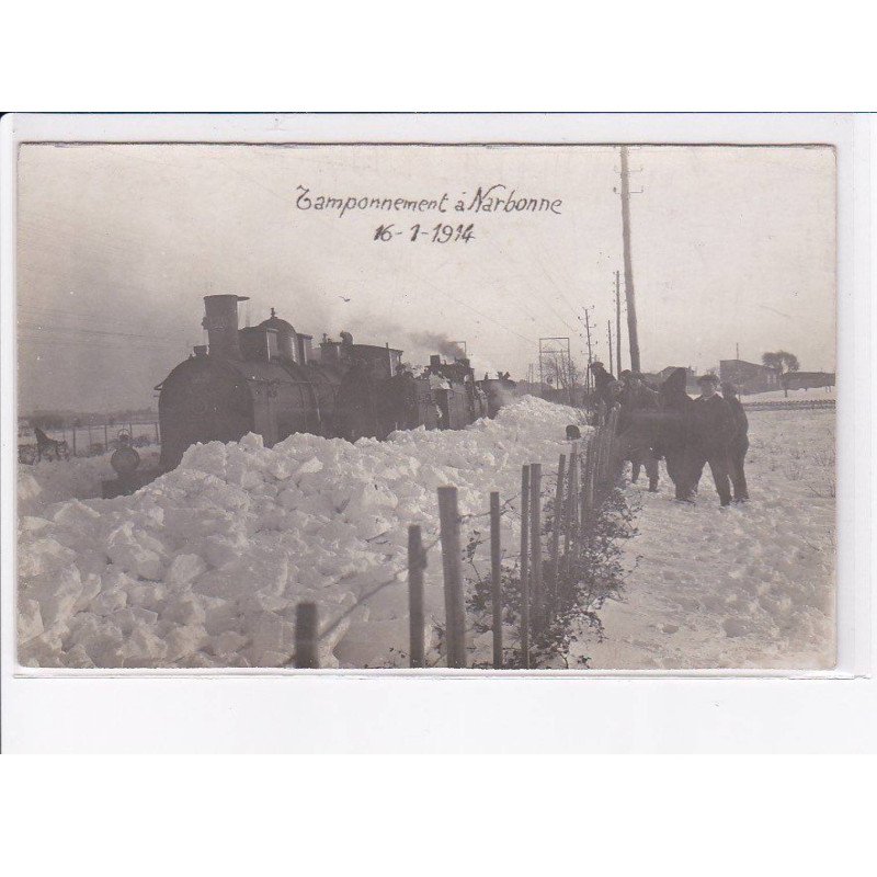 NARBONNE: tamponnelment 1914, accident de train - très bon état