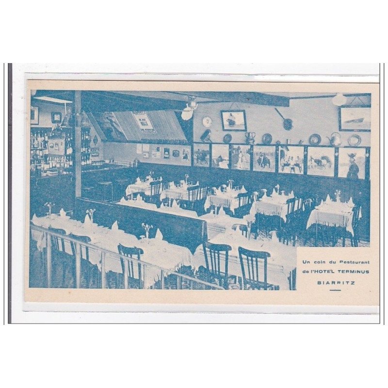 BIARRITZ : un coin du restaurant de l'hotel terminus - tres bon etat