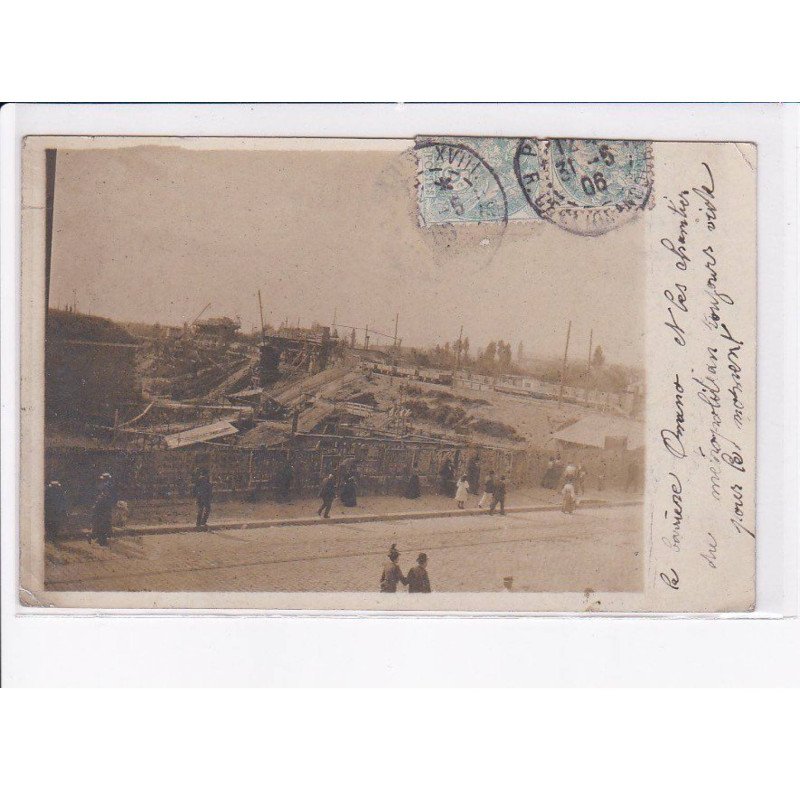 PARIS: 75018 barrière ornano, construction du métro - très bon état