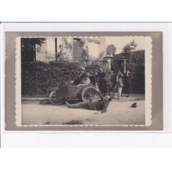5CPA moto, side car, accident simulé - très bon état