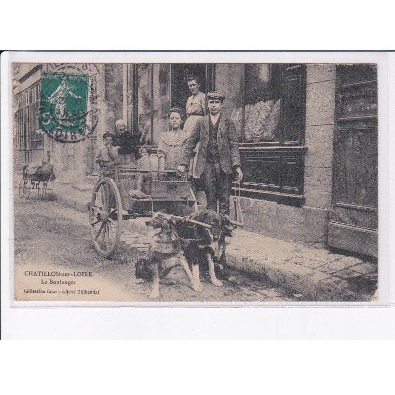 CHATILLON-sur-LOIRE: le boulanger, voiture à chien - état