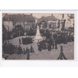 PRECIGNE : carte photo de l'inauguration du monument aux morts - très bon état