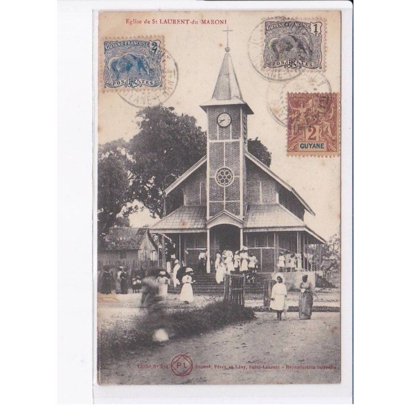 GUYANE: SAINT-LAURENT-du-MARONI: église - état