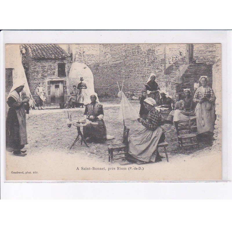 SAINT-BONNET: scène de village - très bon état