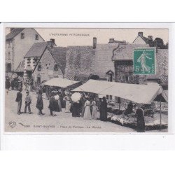 SAINT-SAUVES: place du portique, le marché - très bon état
