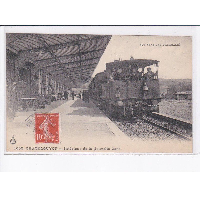 CHATEL-GUYON: intérieur de la nouvelle gare - très bon état