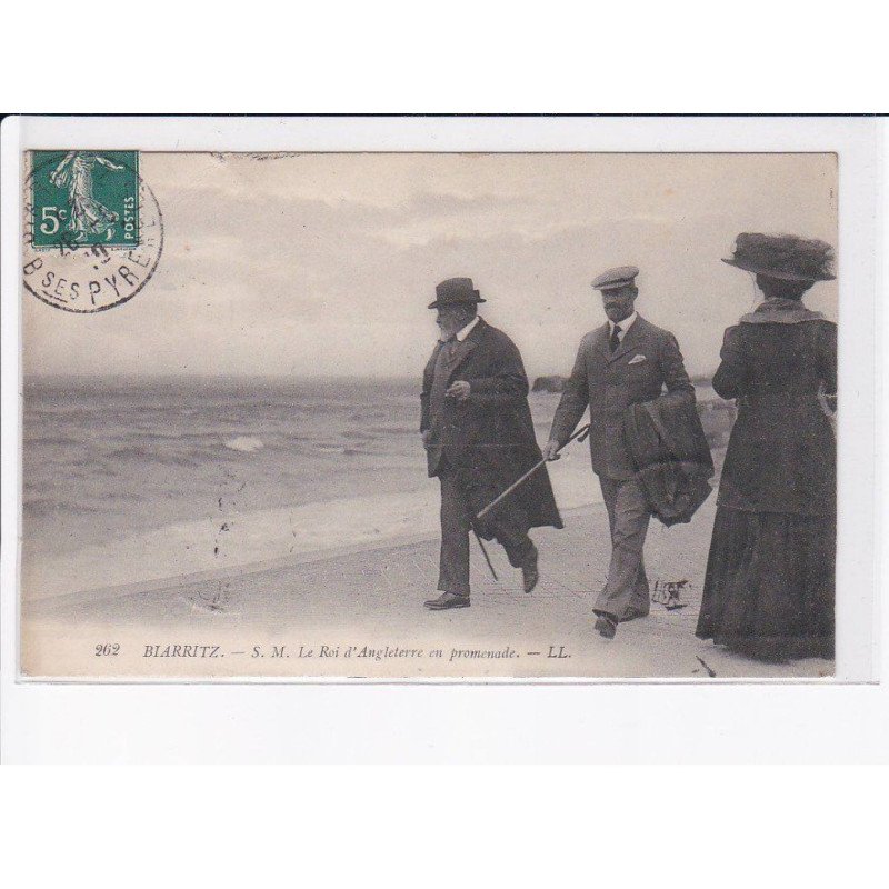 BIARRITZ: roi d'angleterre en promenade - très bon état