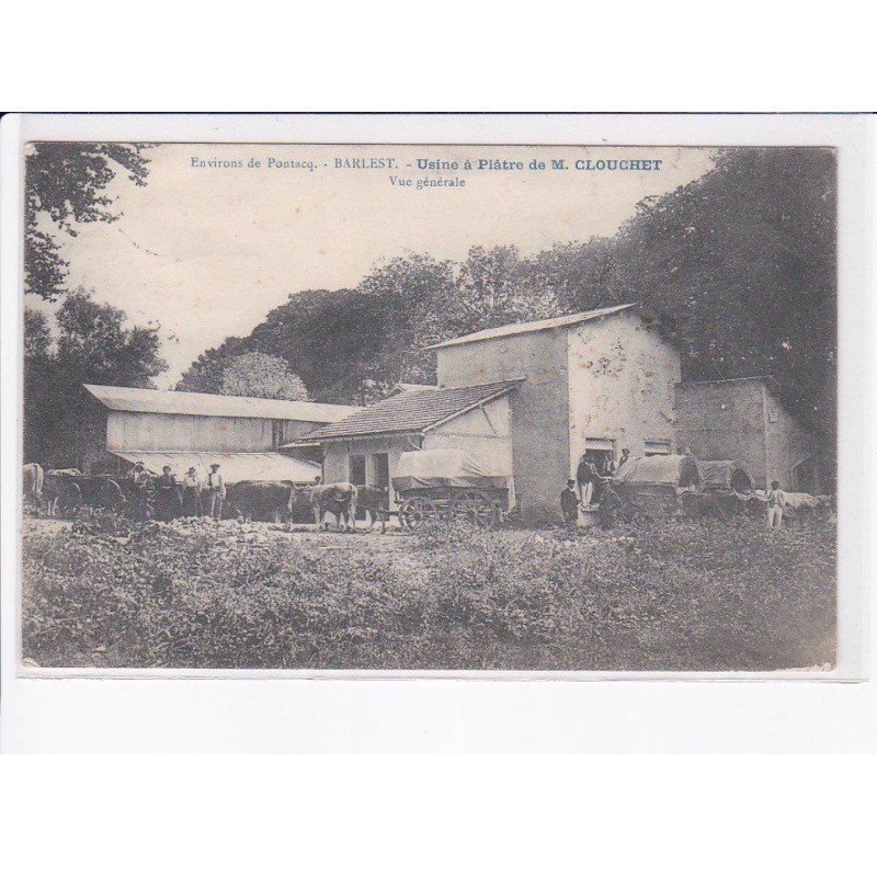 BARLEST: usine à plâtre de M. Clouchet, vue générale - très bon état