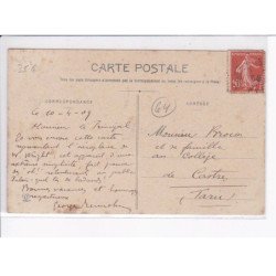 PAU: école d'aviation, préparation de l'aéroplane Wilbur et Orville examinent le mécanisme - très bon état