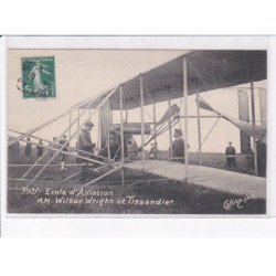 PAU: école d'aviation, préparation de l'aéroplane Wilbur Wright et Tissandier - très bon état