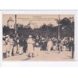 SAINT-JEAN-de-LUZ: roi d'espagne allant s'embarquer et piloter son yatch aux régates internationales - très bon état