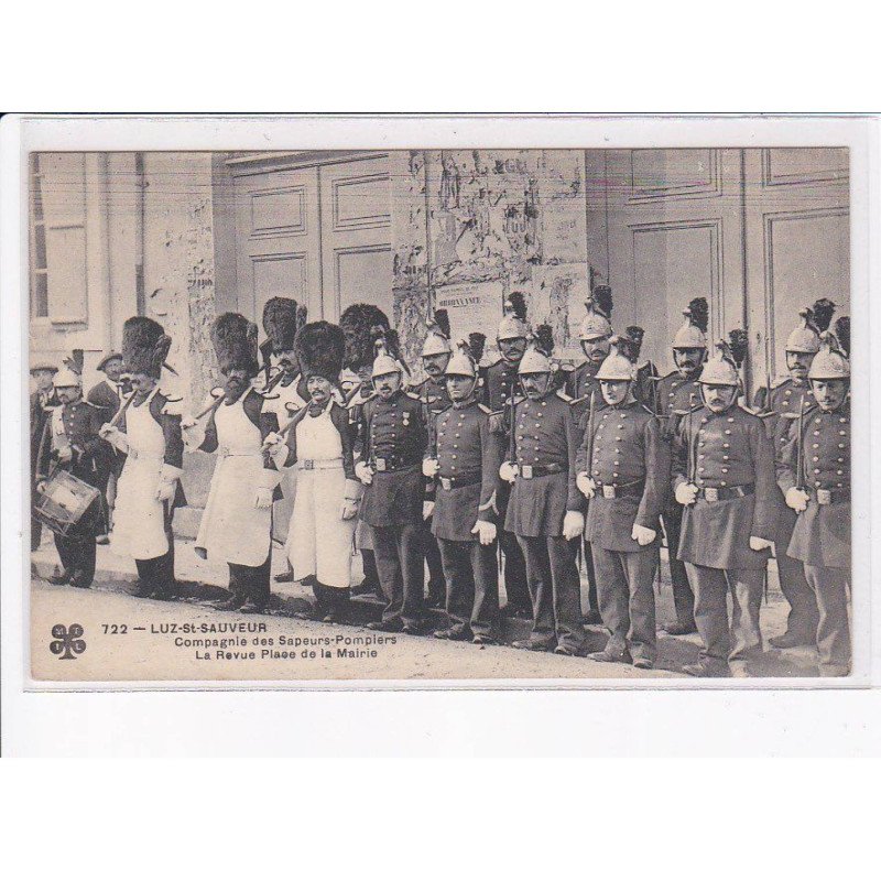 LUZ-SAINT-SAUVEUR: compagnie des sapeurs-pompiers la revue place de la mairie - très bon état