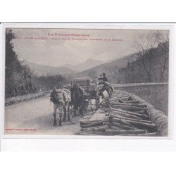 ARLES-sur-TECH: sur la route, charretiers chargeant de la douelle - très bon état