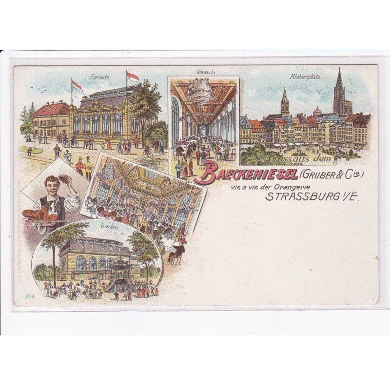 BAECKEHIESEL: 5 vues, vis à vis der orangerie stassburg - état
