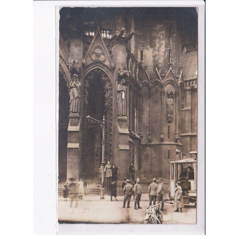 STRASBOURG: moto, vue de cathédrale - très bon état