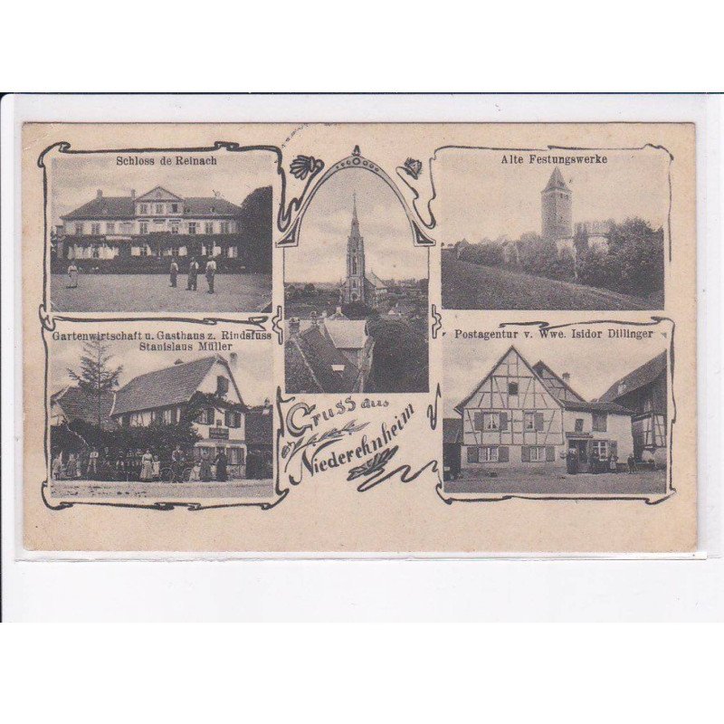 NIEDEREHNHEIM: gruss aus, 5 vues - état