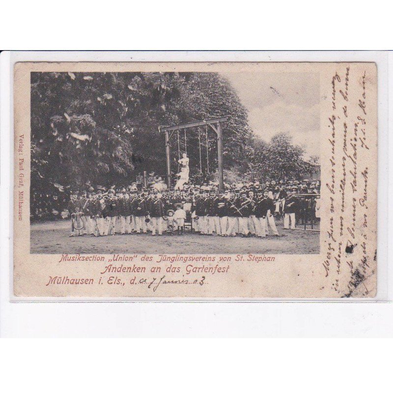 MULHOUSE: musiksection "union" des jünglingsvereins von saint-stephan - état
