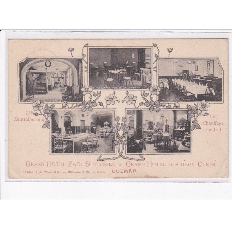 COLMAR: grand hôtel des deux clefs - très bon état