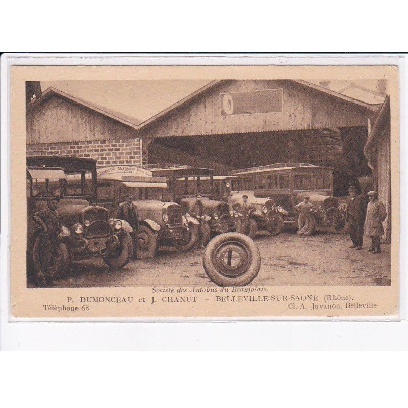 BELLEVILLE-sur-SAONE: société des autobus de beaujolais - très bon état