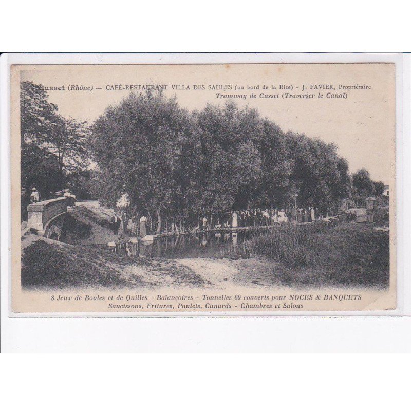 CUSSET: café-restaurant villa des saules, tramway de cusset - très bon état