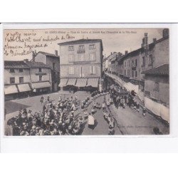 COURS: place du centre et grande rue (procession de la fête-dieu) - très bon état