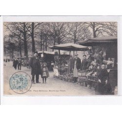 LYON: place bellecour, marché aux fleurs - état