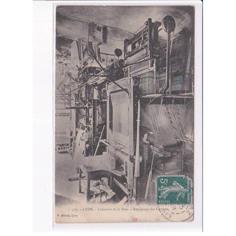 LYON: industrie de la soie, repiquage des cartons - très bon état
