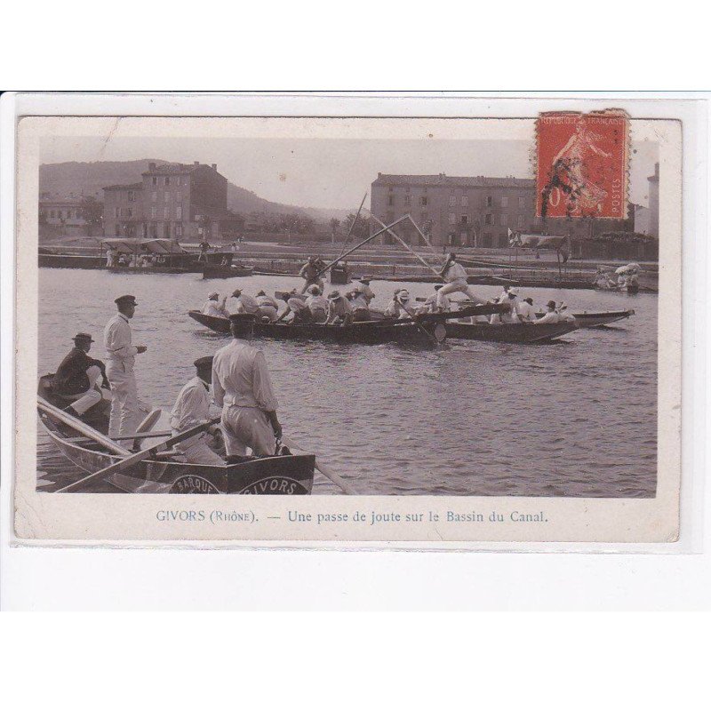 GIVORS: une passe de joute sue le bassin du canal - état