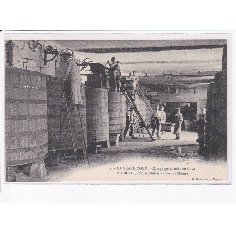 LA GRAND'COUR: egrappage et mise en cuve - très bon état