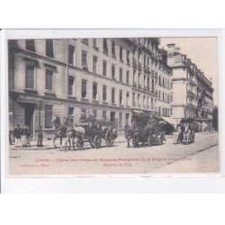 LYON: union des corps de sapeurs pompiers de la région lyonnaise, départ au feu - très bon état