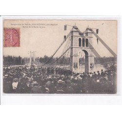 JONS-NIEVROZ: inauguration du pont, retour de la mairie de jons - état