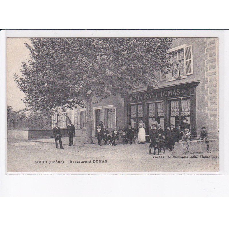 LOIRE: restaurant dumas, menu au recto - très bon état