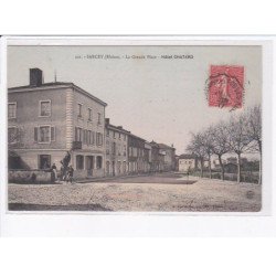 SARCEY: la grande place, hôtel chatard - très bon état
