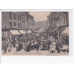 TARARE: la rue pêcherie, un jour de marché - très bon état