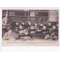 VILLEURBANNE: institution municipale de jeunes aveugles, la leçon de lecture - état