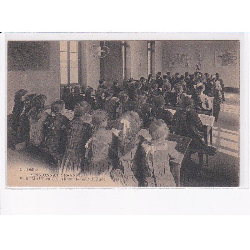 SAINT-ROMAIN-en-GAL: pensionnat sainte-anne, salle d'étude - très bon état
