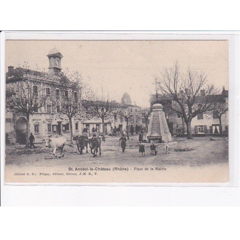 SAINT-ANDEOL-le-CHATEAU: place de la mairie - très bon état