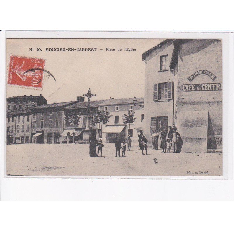 SOUVIEU-en-JARREST: place de l'église - très bon état