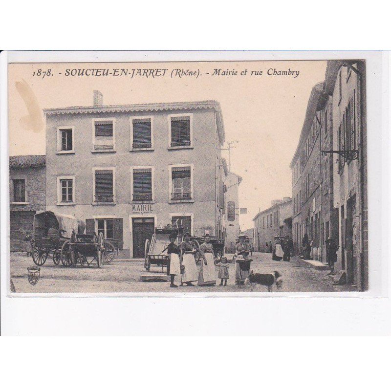 SOUVIEU-en-JARRET: mairie et rue chambry - très bon état