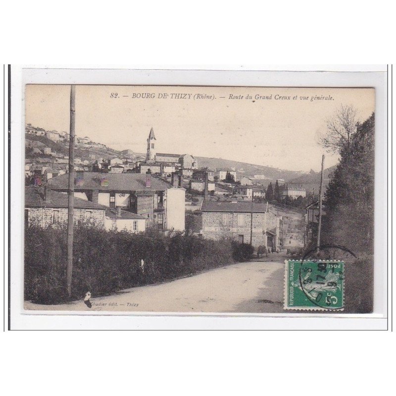 BOURG-de-THIZY : route du grand canal creux et vue generale - tres bon etat BOURG-de-THIZY : route du grand canal creux et vue generale - tres bon etat