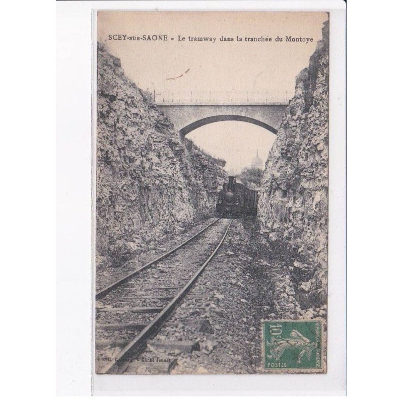 SCEY-sur-SAONE: le tramway dans la tranchée du montoye - très bon état