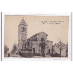 Ste-FOY-les-LYON : eglise et avenue valioud (tramway) - tres bon etat