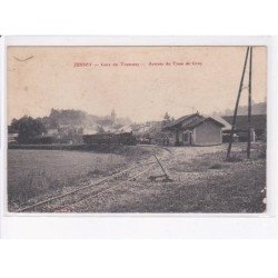 JUSSEY: gare du tramay, arrivée du tram de gray - état