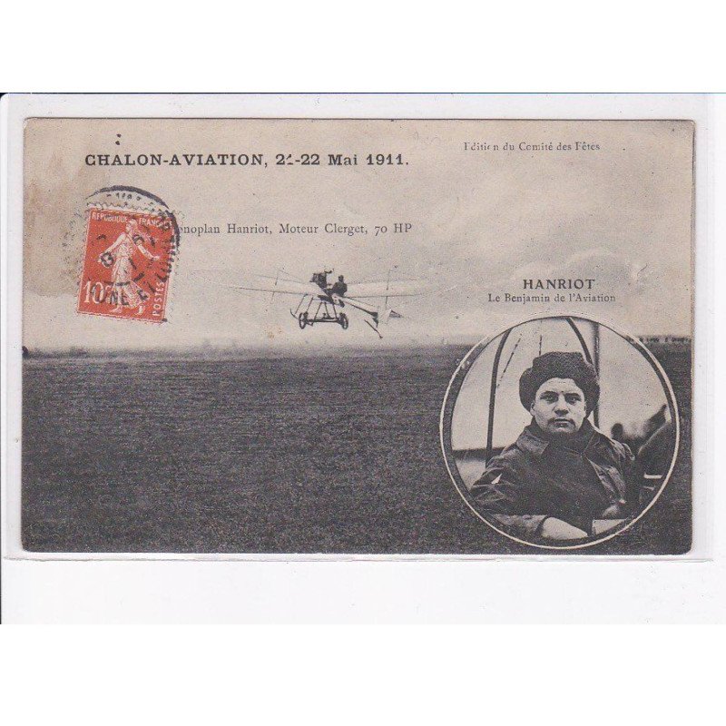 CHALON-sur-SAONE: chalon-aviation 1911, Hanriot - très bon état