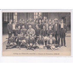 CHALON-sur-SAONE: collège, classes de premières 1908-09 - état