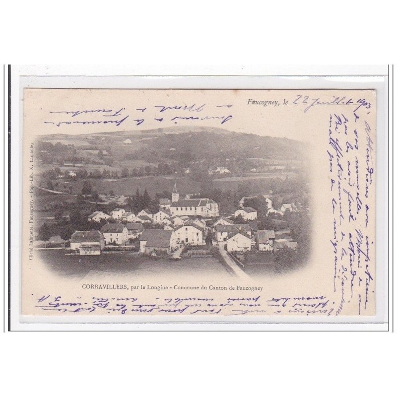 CORRAVILLIERS : commune du canton de faucogney - tres bon etat