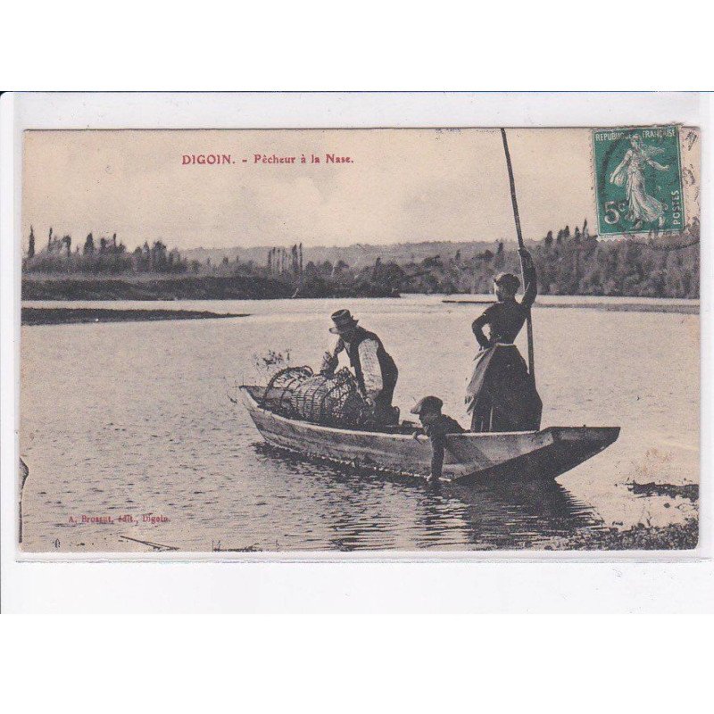 DIGOIN: pêcheur à la nase - très bon état