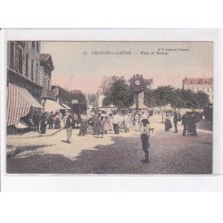 CHALON-sur-SAONE: place de beaune, rare colorisée - très bon état